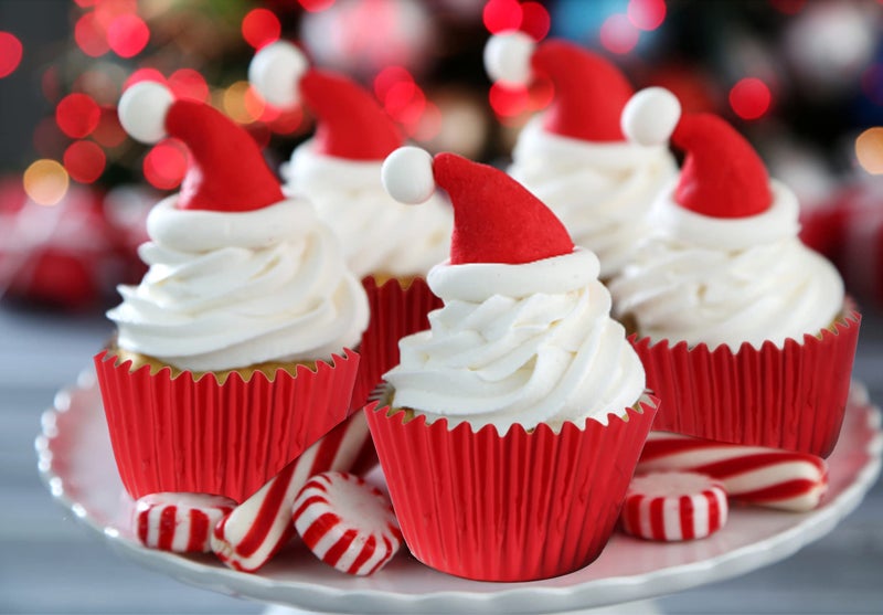 MEETINGU Red-Foil Cupcake Liners Standard Baking Cupscake For Wedding Baby shower Birthday Party(Pack of 100) … - Image 5